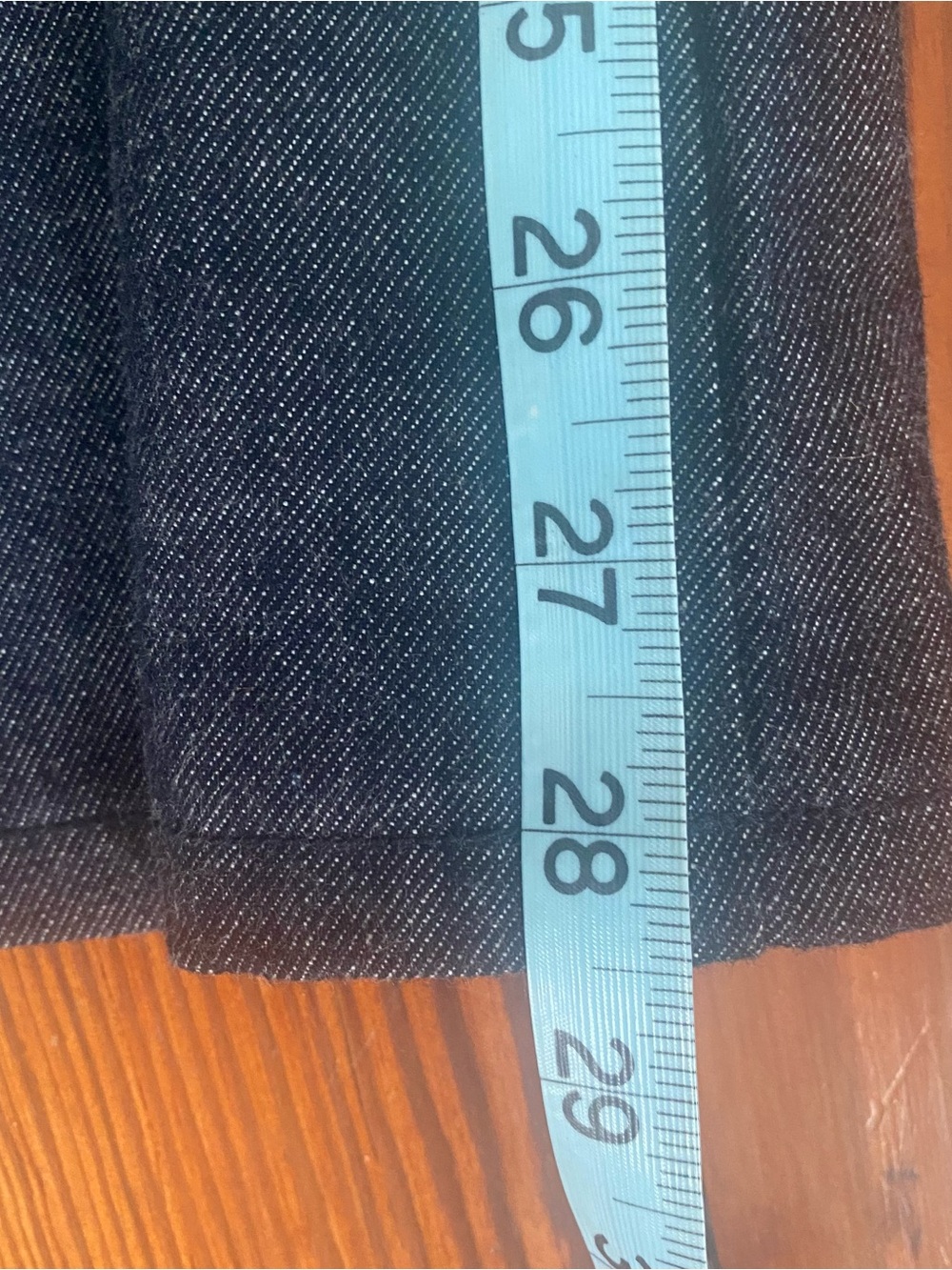 Billy Reid Women's Dark Wash Denim Trouser Pants Size 10 Patch Pocket Wide Leg - Picture 6 of 9
